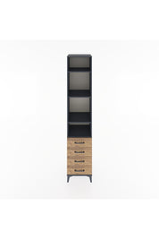 Hyperion Dolap 4 Raflı 4 Çekmeceli 44x44x221 Antrasit-Çam