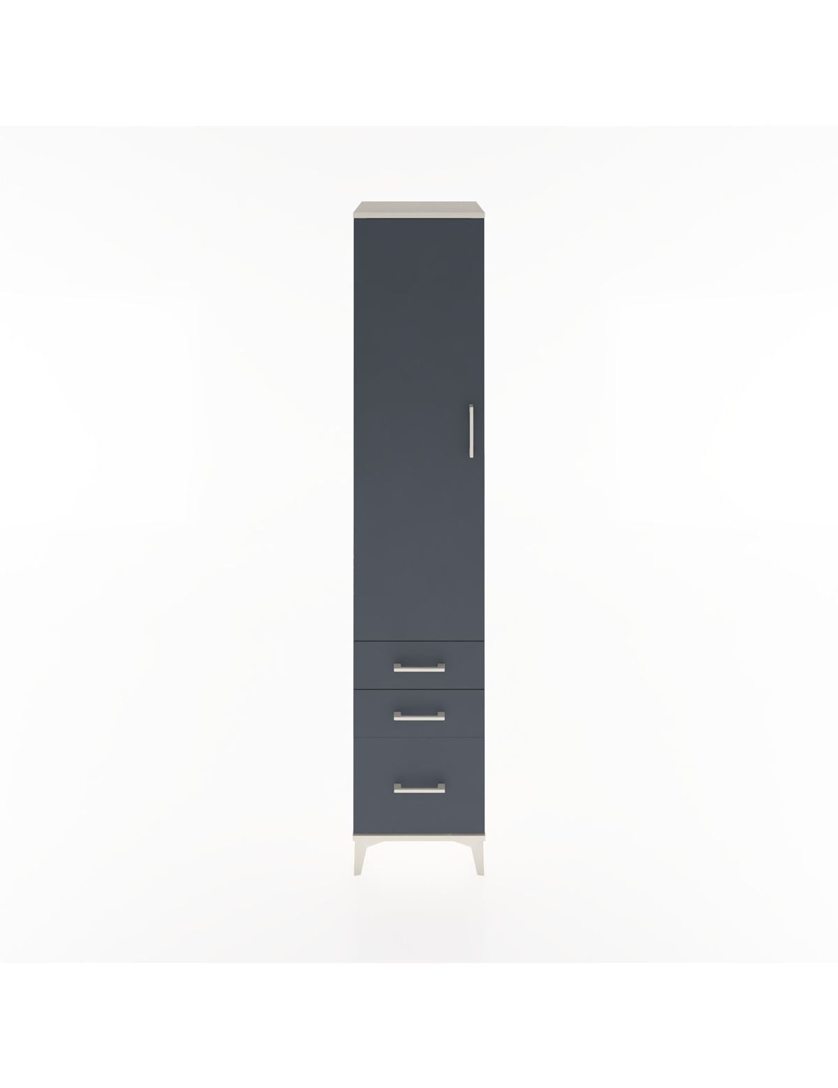 Hyperion Dolap 2 Raflı 3 Çekmeceli Tek Askılı 44x44x221 Aytaşı-Antrasit