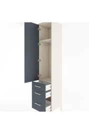 Hyperion Dolap 2 Raflı 3 Çekmeceli Tek Askılı 44x44x221 Aytaşı-Antrasit