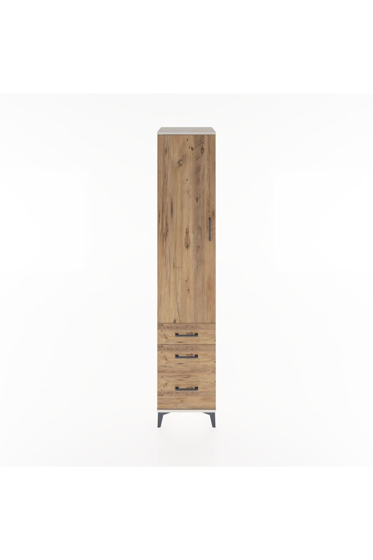 Hyperion Dolap 2 Raflı 3 Çekmeceli Tek Askılı 44x44x221 Aytaşı-Çam