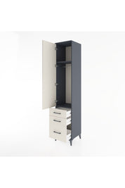 Hyperion Dolap 2 Raflı 3 Çekmeceli Tek Askılı 44x44x221 Antrasit-Aytaşı