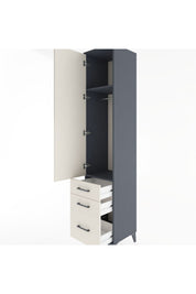 Hyperion Dolap 2 Raflı 3 Çekmeceli Tek Askılı 44x44x221 Antrasit-Aytaşı