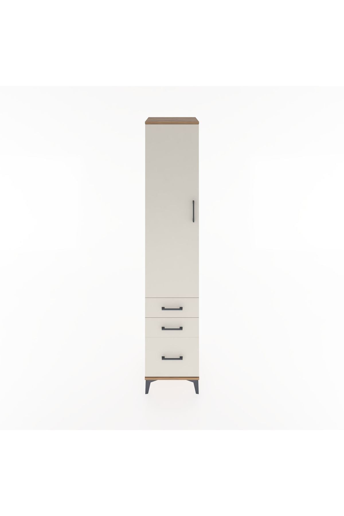 Hyperion Dolap 2 Raflı 3 Çekmeceli Tek Askılı 44x44x221 Çam-Aytaşı