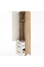 Hyperion Dolap 2 Raflı 3 Çekmeceli Tek Askılı 44x44x221 Çam-Aytaşı