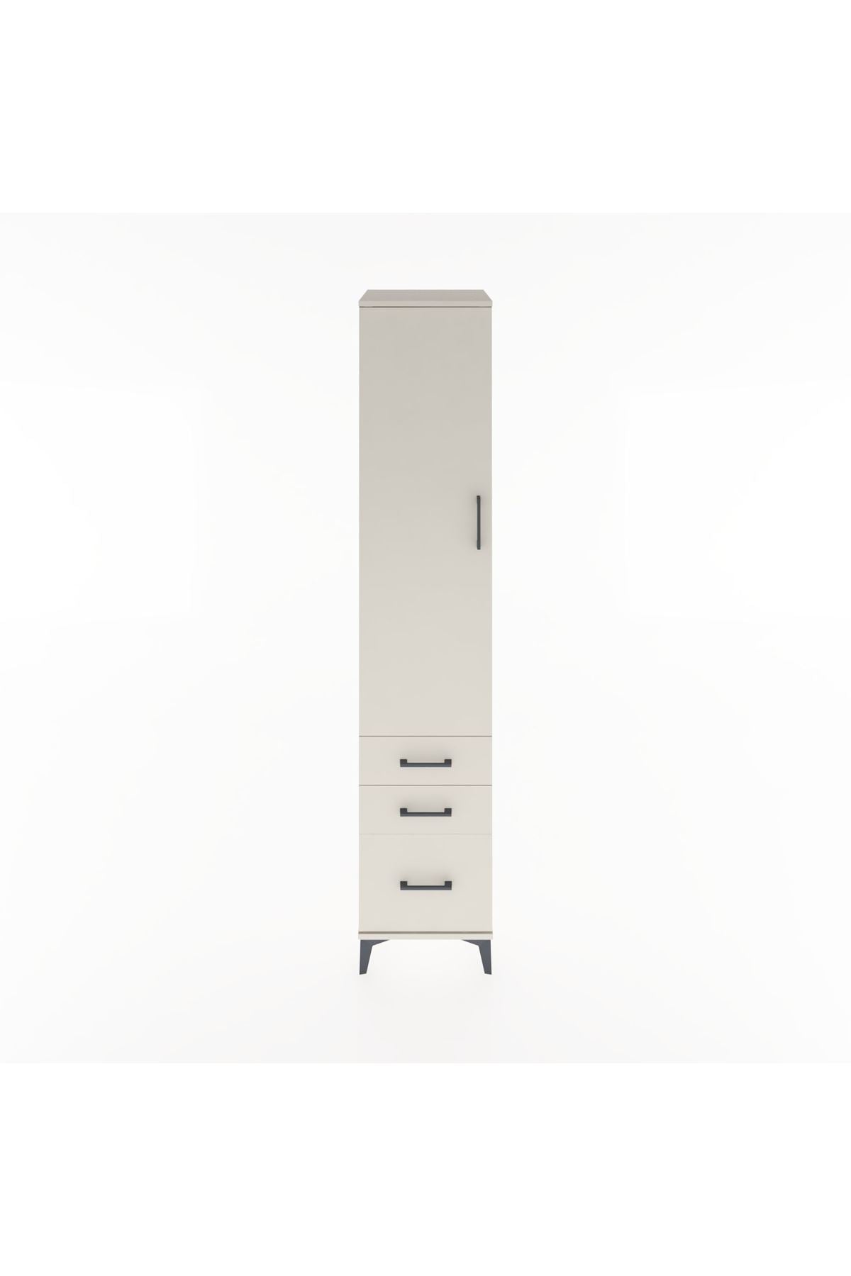 Hyperion Dolap 4 Raflı 3 Çekmeceli Tek Kapaklı 44x44x221 Aytaşı-Aytaşı