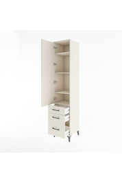 Hyperion Dolap 4 Raflı 3 Çekmeceli Tek Kapaklı 44x44x221 Aytaşı-Aytaşı