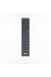 Hyperion Dolap 4 Raflı 3 Çekmeceli Tek Kapaklı 44x44x221 Aytaşı-Antrasit