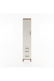 Hyperion Dolap 4 Raflı 3 Çekmeceli Tek Kapaklı 44x44x221 Çam-Aytaşı