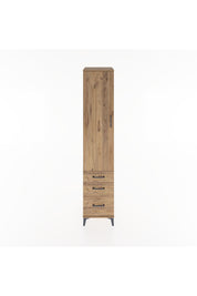 Hyperion Dolap 4 Raflı 3 Çekmeceli Tek Kapaklı 44x44x221 Çam-Çam