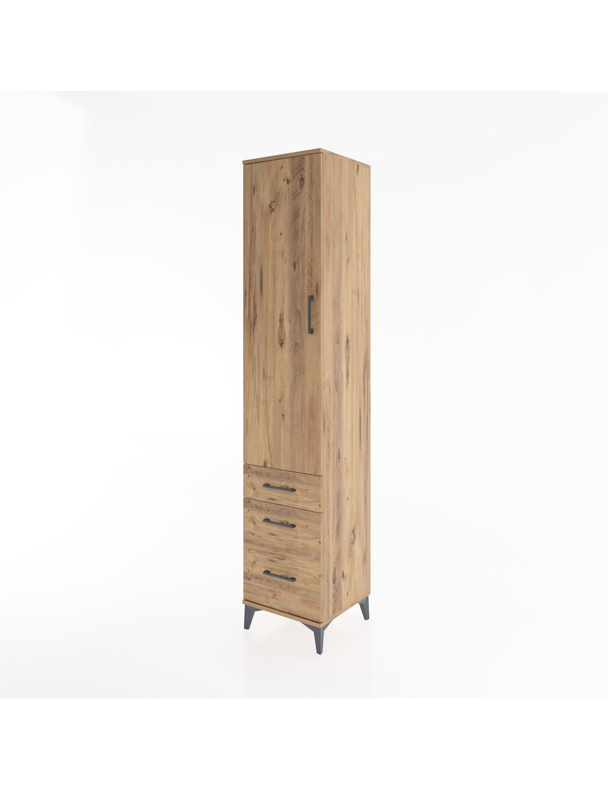 Hyperion Dolap 4 Raflı 3 Çekmeceli Tek Kapaklı 44x44x221 - S61M034V9B