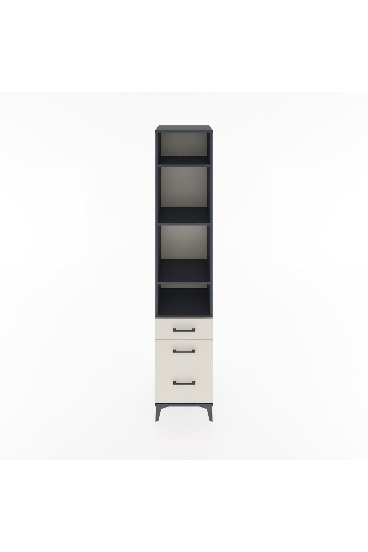 Hyperion Dolap 4 Raflı 3 Çekmeceli 44x44x221 - S61M035V4B