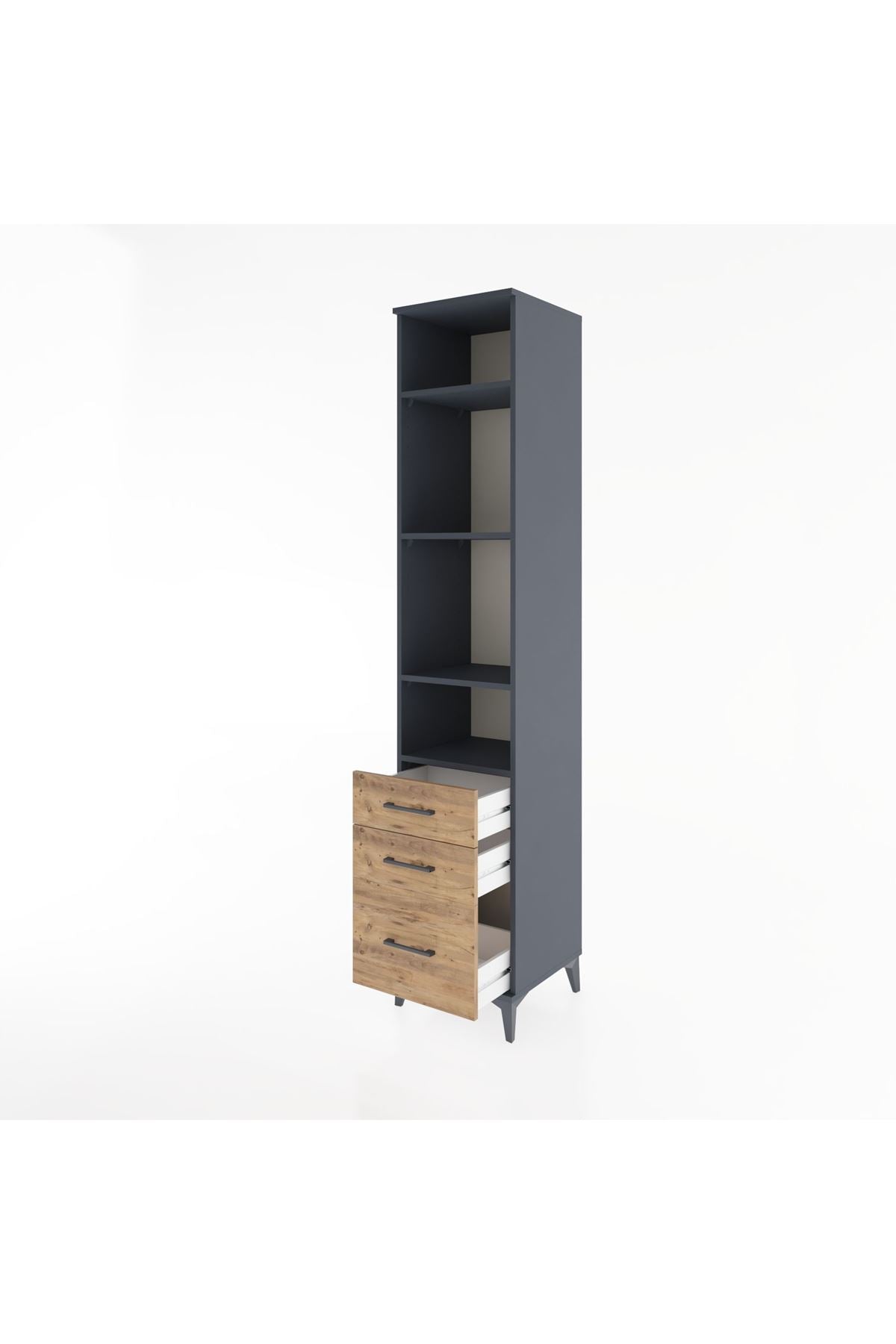 Hyperion Dolap 4 Raflı 3 Çekmeceli 44x44x221 - S61M035V6B