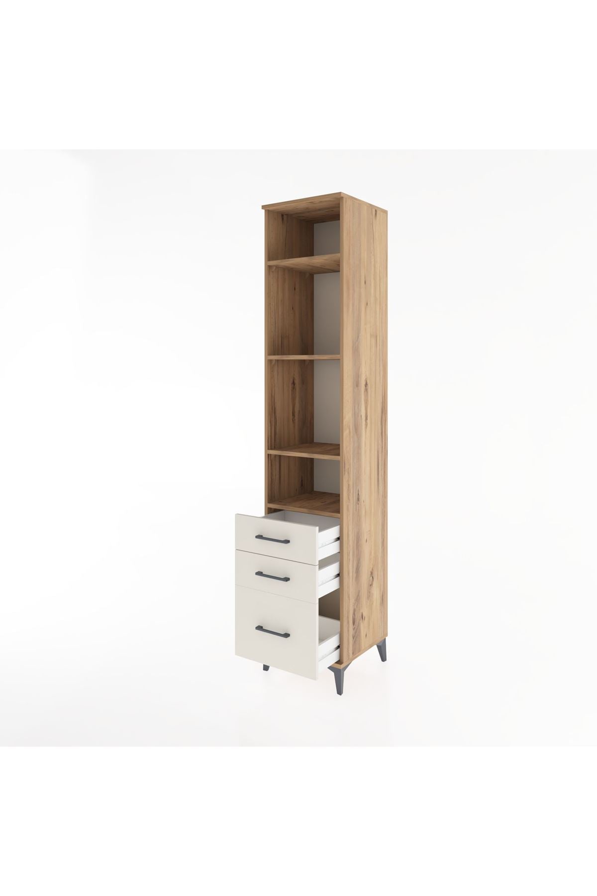 Hyperion Dolap 4 Raflı 3 Çekmeceli 44x44x221 - S61M035V7B