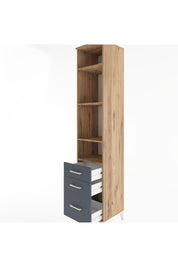 Hyperion Dolap 4 Raflı 3 Çekmeceli 44x44x221 - S61M035V8B