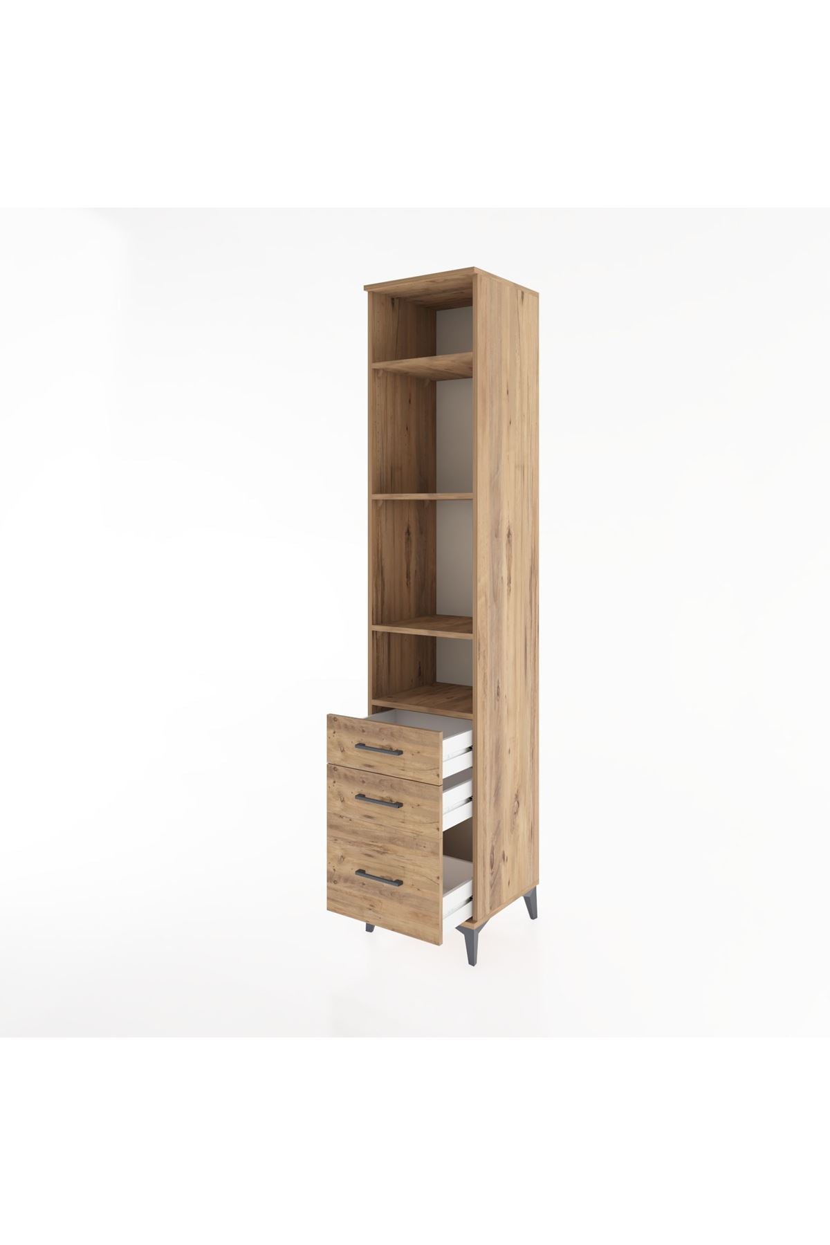 Hyperion Dolap 4 Raflı 3 Çekmeceli 44x44x221 - S61M035V9B