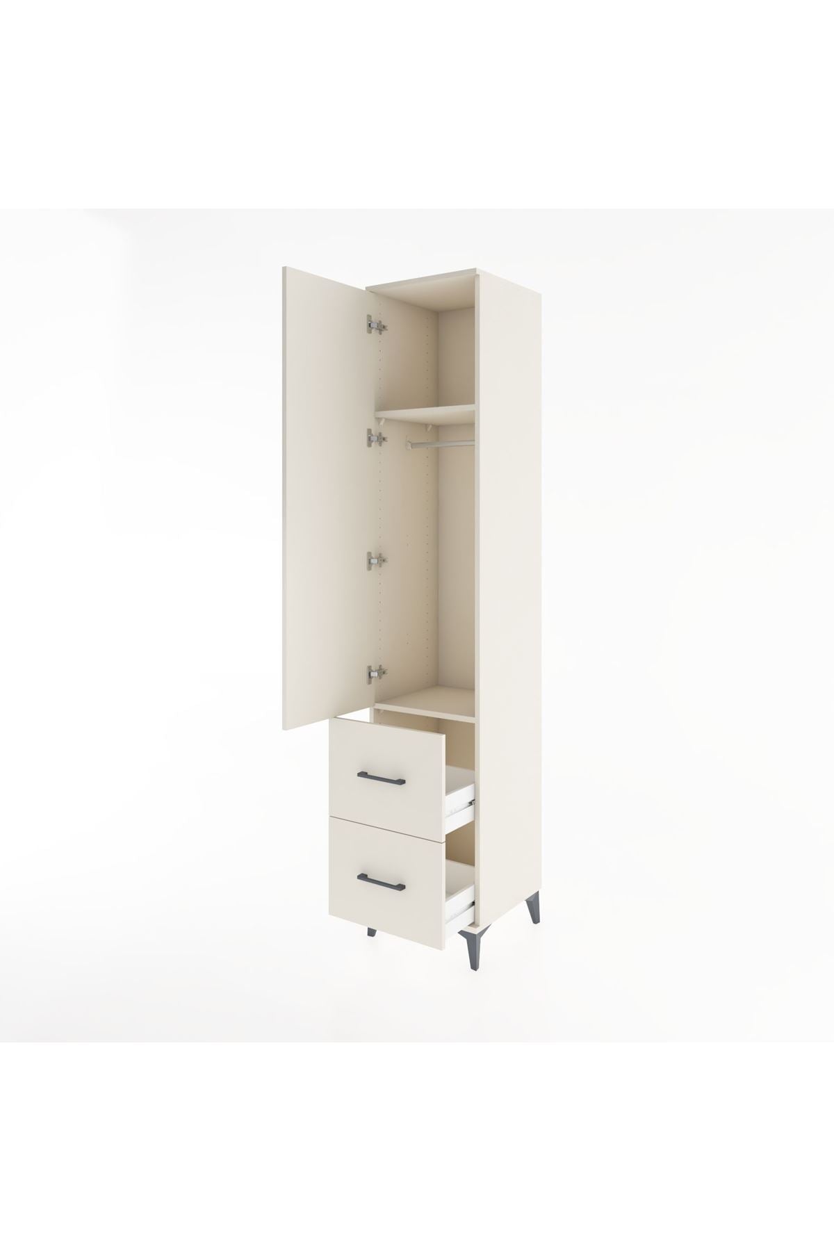 Hyperion Dolap 2 Raflı 2 Çekmeceli Tek Askılı 44x44x221 Aytaşı-Aytaşı