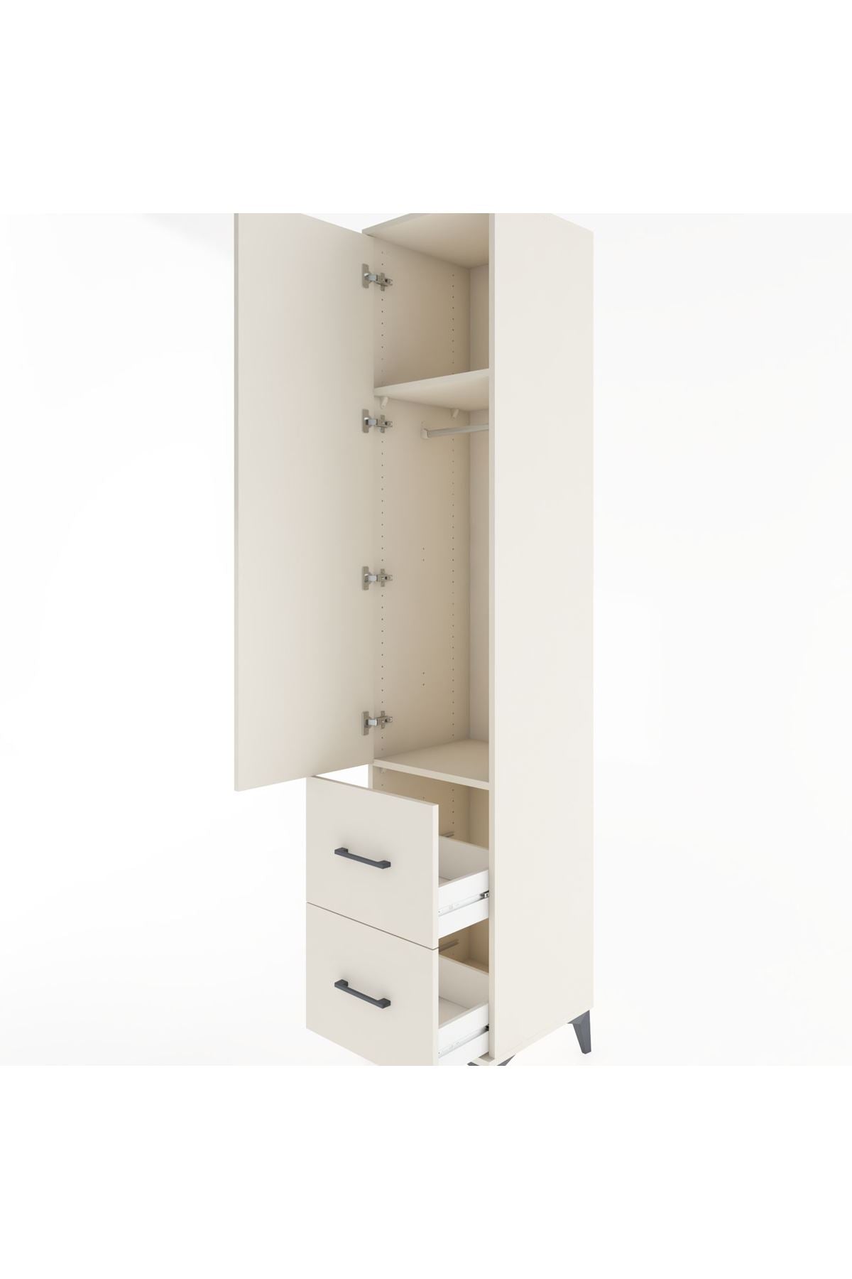 Hyperion Dolap 2 Raflı 2 Çekmeceli Tek Askılı 44x44x221 Aytaşı-Aytaşı