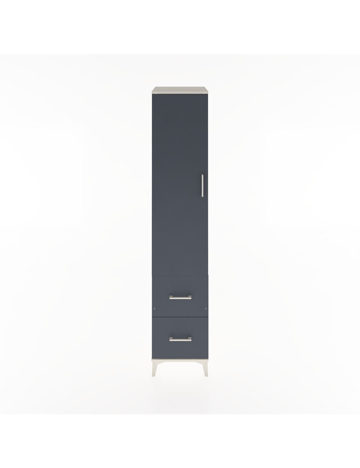 Hyperion Dolap 2 Raflı 2 Çekmeceli Tek Askılı 44x44x221 Aytaşı-Antrasit