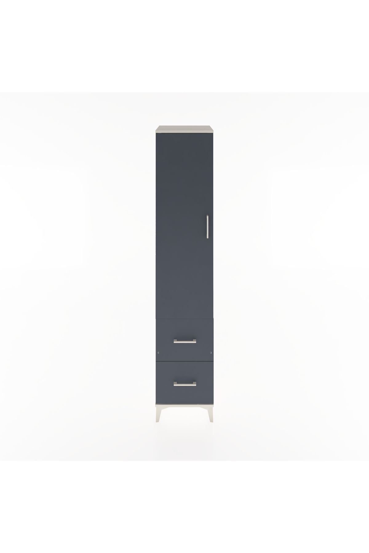 Hyperion Dolap 2 Raflı 2 Çekmeceli Tek Askılı 44x44x221 Aytaşı-Antrasit