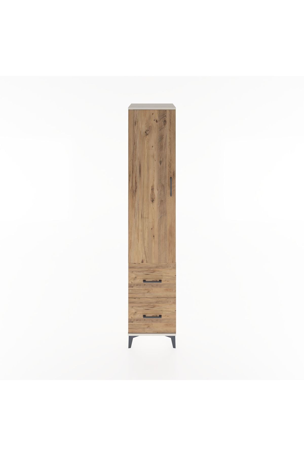 Hyperion Dolap 2 Raflı 2 Çekmeceli Tek Askılı 44x44x221 Aytaşı-Çam