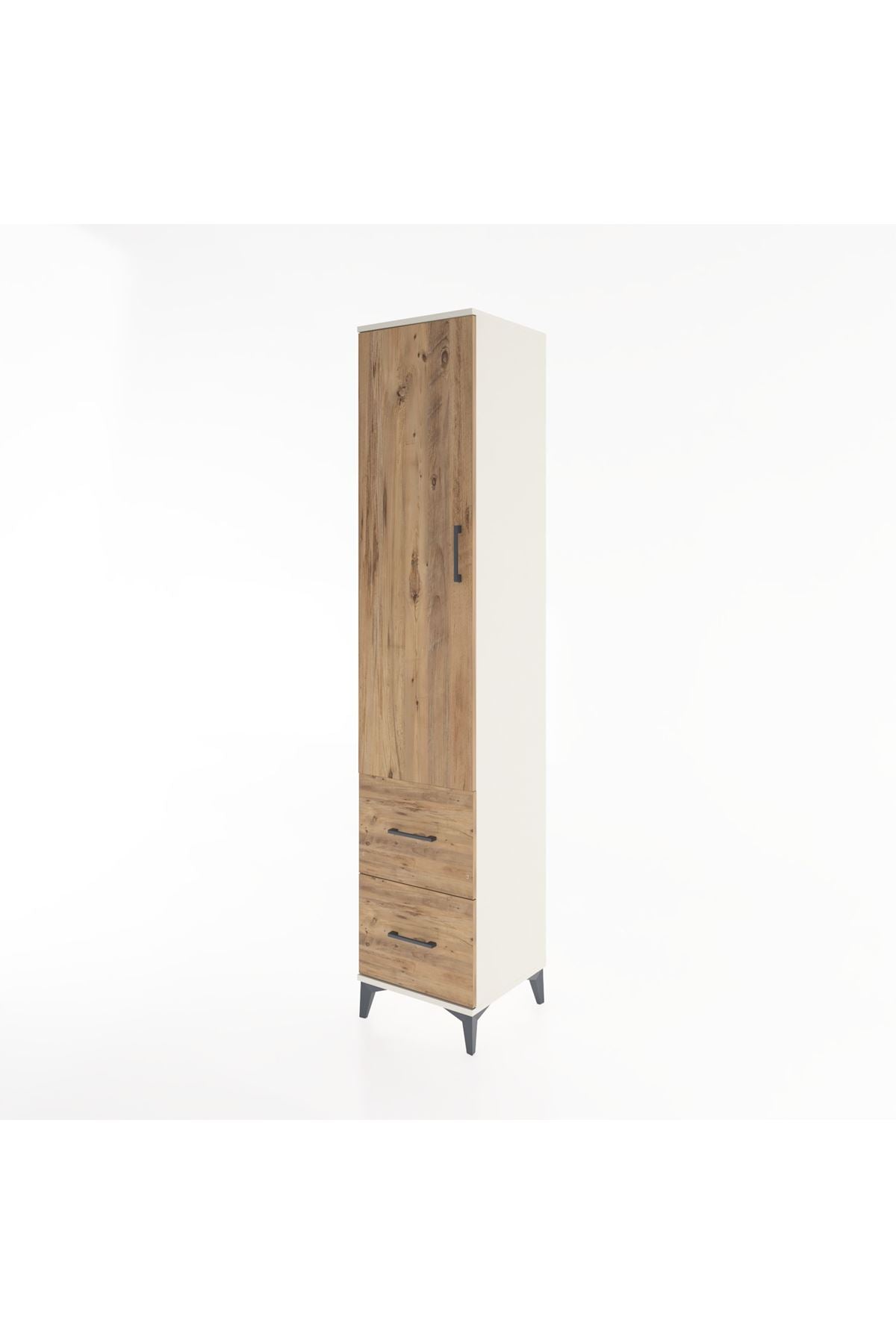 Hyperion Dolap 2 Raflı 2 Çekmeceli Tek Askılı 44x44x221 Aytaşı-Çam