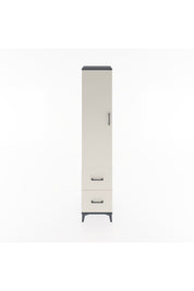 Hyperion Dolap 2 Raflı 2 Çekmeceli Tek Askılı 44x44x221 Antrasit-Aytaşı