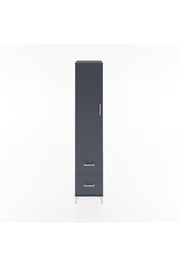 Hyperion Dolap 2 Raflı 2 Çekmeceli Tek Askılı 44x44x221 Antrasit-Antrasit