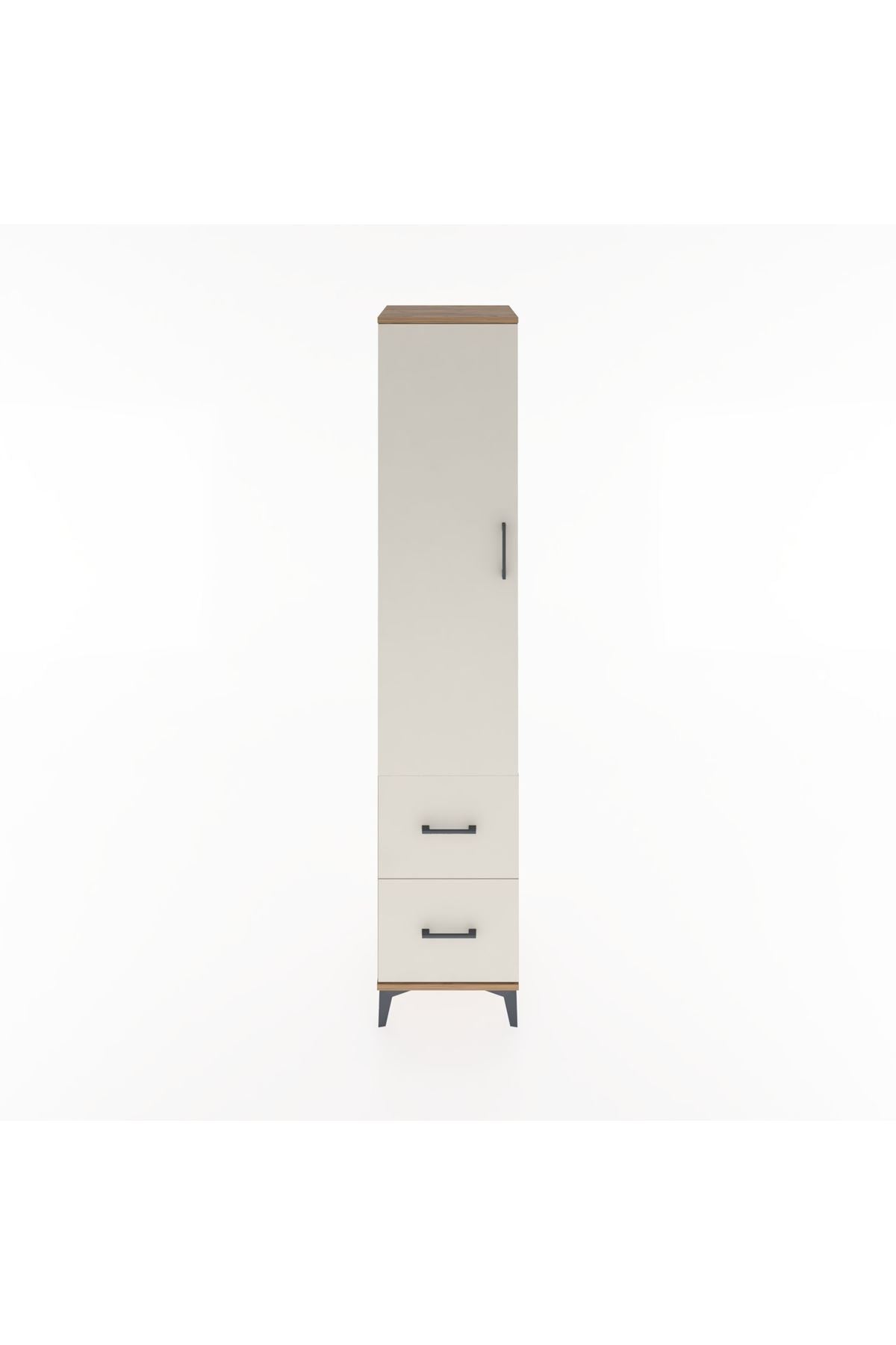 Hyperion Dolap 2 Raflı 2 Çekmeceli Tek Askılı 44x44x221 Çam-Aytaşı