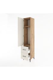 Hyperion Dolap 2 Raflı 2 Çekmeceli Tek Askılı 44x44x221 Çam-Aytaşı