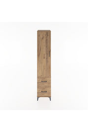 Hyperion Dolap 2 Raflı 2 Çekmeceli Tek Askılı 44x44x221 Çam-Çam