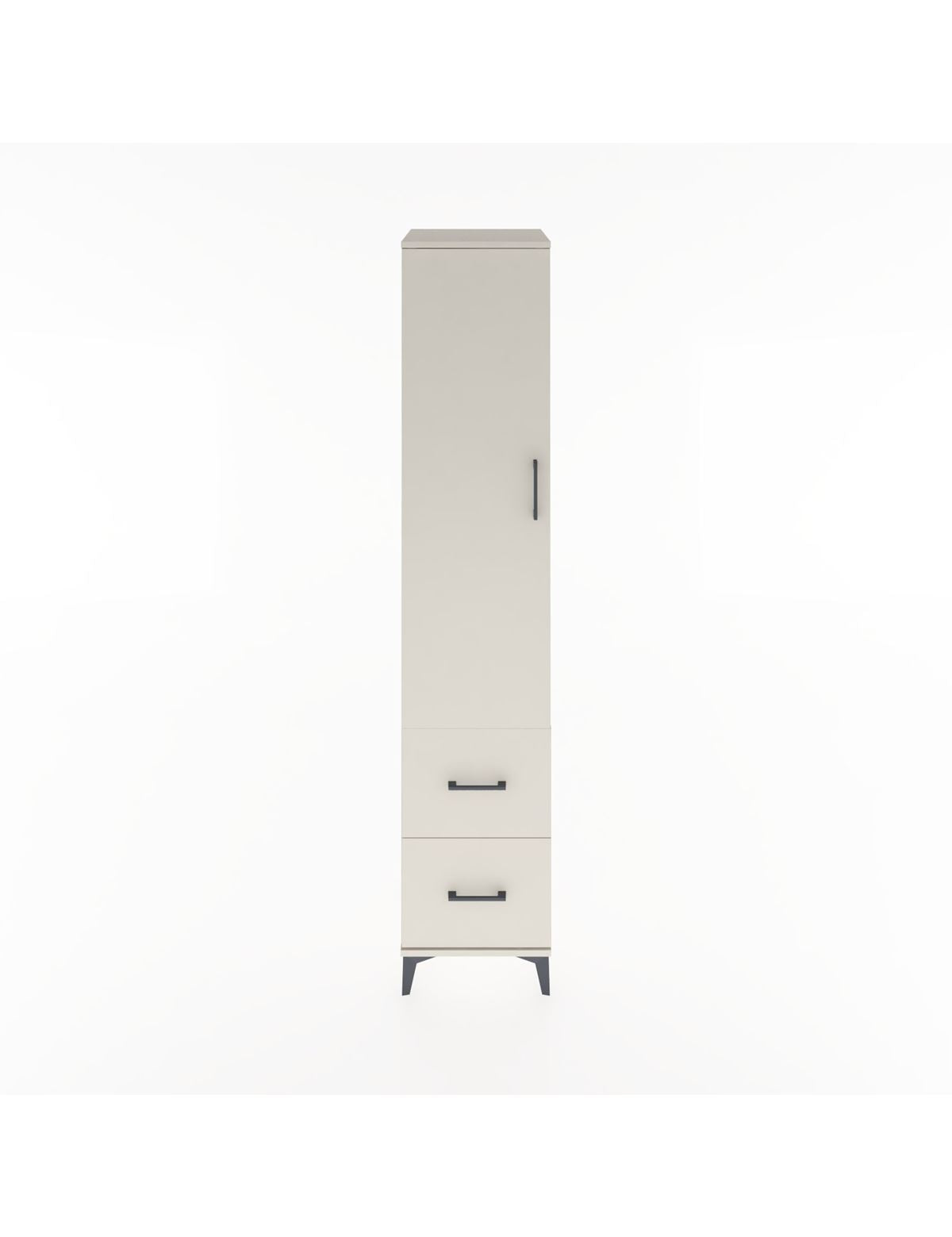 Hyperion Dolap 4 Raflı 2 Çekmeceli Tek Kapaklı 44x44x221 Aytaşı-Aytaşı