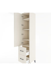 Hyperion Dolap 4 Raflı 2 Çekmeceli Tek Kapaklı 44x44x221 Aytaşı-Aytaşı