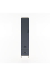 Hyperion Dolap 4 Raflı 2 Çekmeceli Tek Kapaklı 44x44x221 Aytaşı-Antrasit