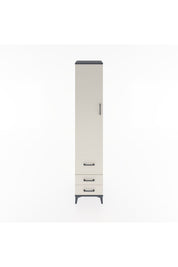 Hyperion Dolap 2 Raflı 3 Çekmeceli Tek Askılı 44x44x221 Antrasit-Aytaşı