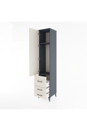 Hyperion Dolap 2 Raflı 3 Çekmeceli Tek Askılı 44x44x221 Antrasit-Aytaşı