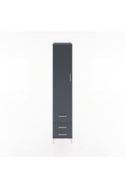 Hyperion Dolap 2 Raflı 3 Çekmeceli Tek Askılı 44x44x221 Antrasit-Antrasit