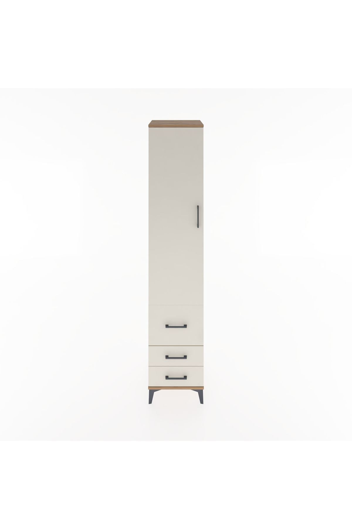 Hyperion Dolap 2 Raflı 3 Çekmeceli Tek Askılı 44x44x221 Çam-Aytaşı