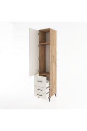 Hyperion Dolap 2 Raflı 3 Çekmeceli Tek Askılı 44x44x221 Çam-Aytaşı