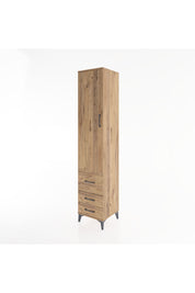 Hyperion Dolap 2 Raflı 3 Çekmeceli Tek Askılı 44x44x221 Çam-Çam