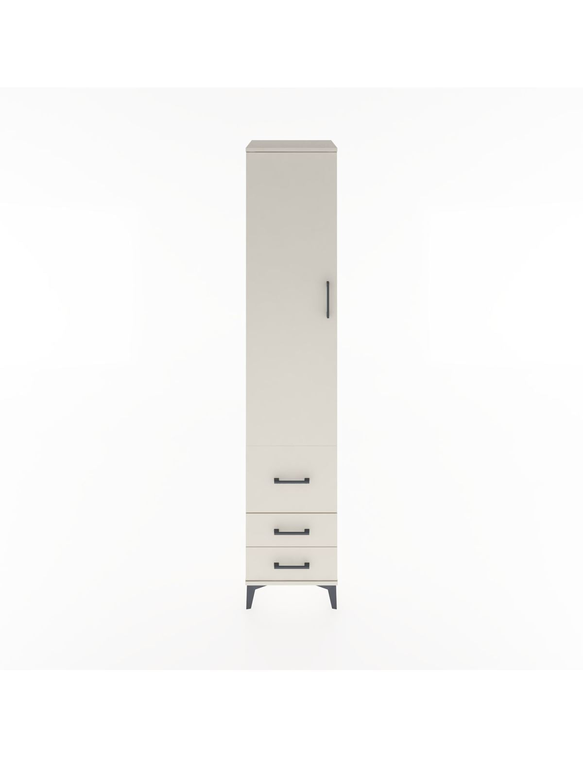 Hyperion Dolap 4 Raflı 3 Çekmeceli Tek Kapaklı 44x44x221 Aytaşı-Aytaşı