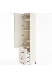 Hyperion Dolap 4 Raflı 3 Çekmeceli Tek Kapaklı 44x44x221 Aytaşı-Aytaşı