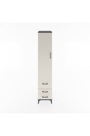 Hyperion Dolap 4 Raflı 3 Çekmeceli Tek Kapaklı 44x44x221 Antrasit-Aytaşı