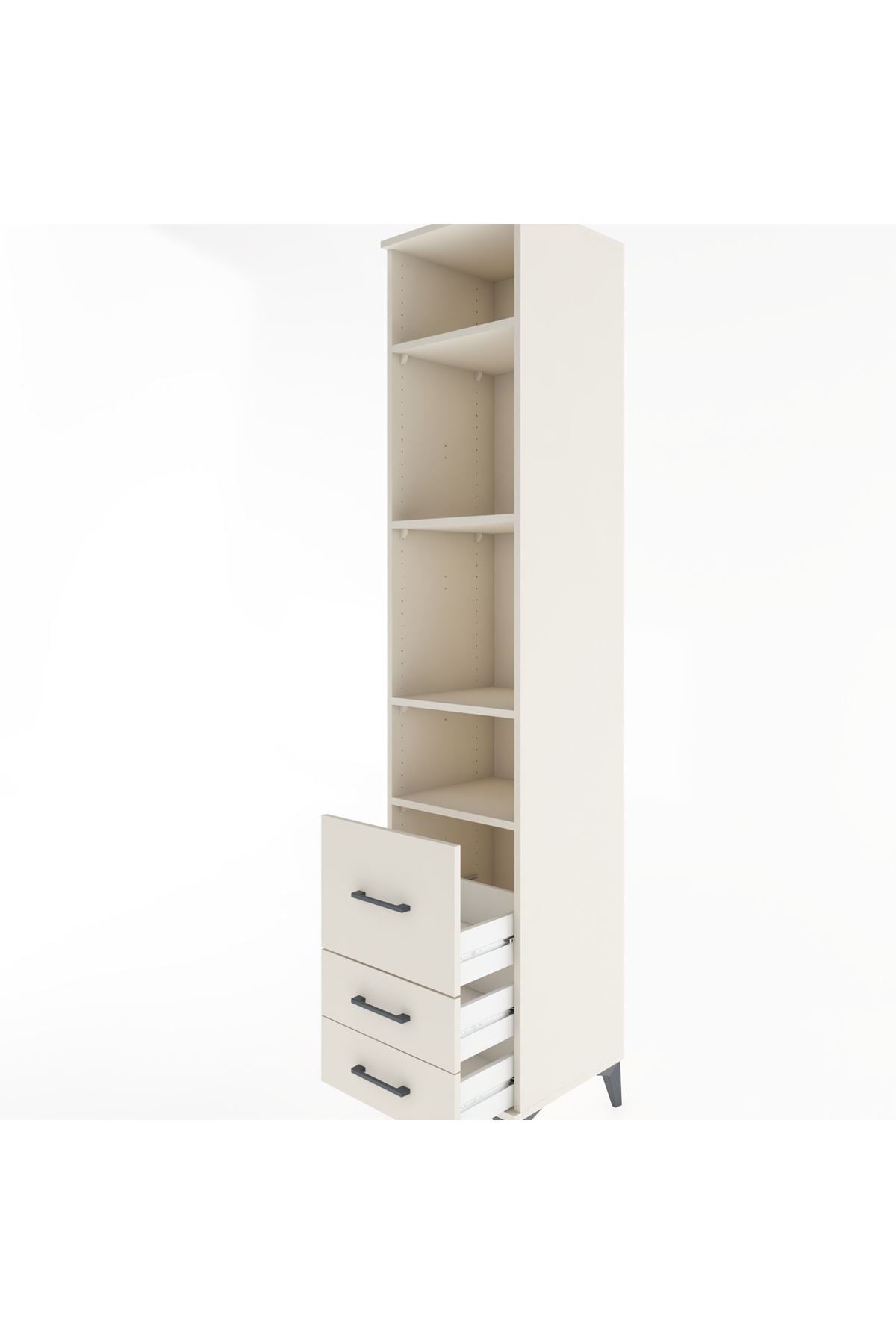 Hyperion Dolap 4 Raflı 3 Çekmeceli 44x44x221 - S61M041V1B