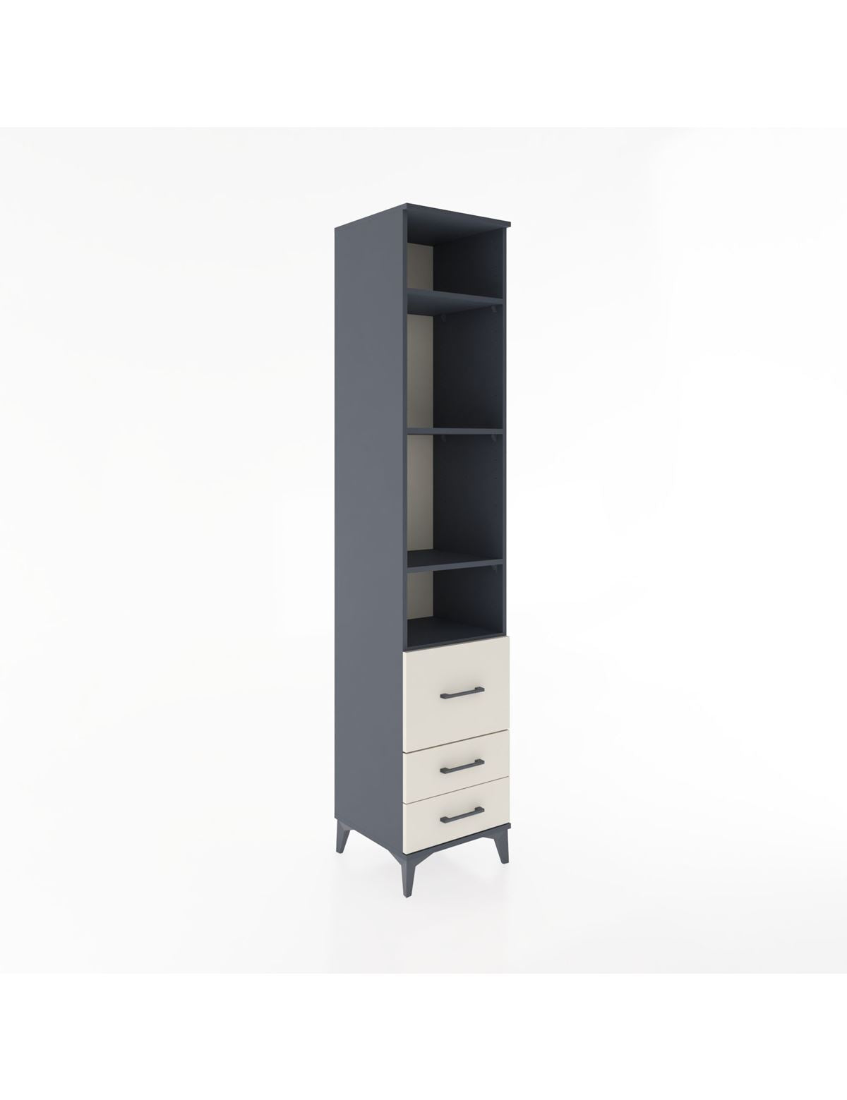 Hyperion Dolap 4 Raflı 3 Çekmeceli 44x44x221 - S61M041V4B