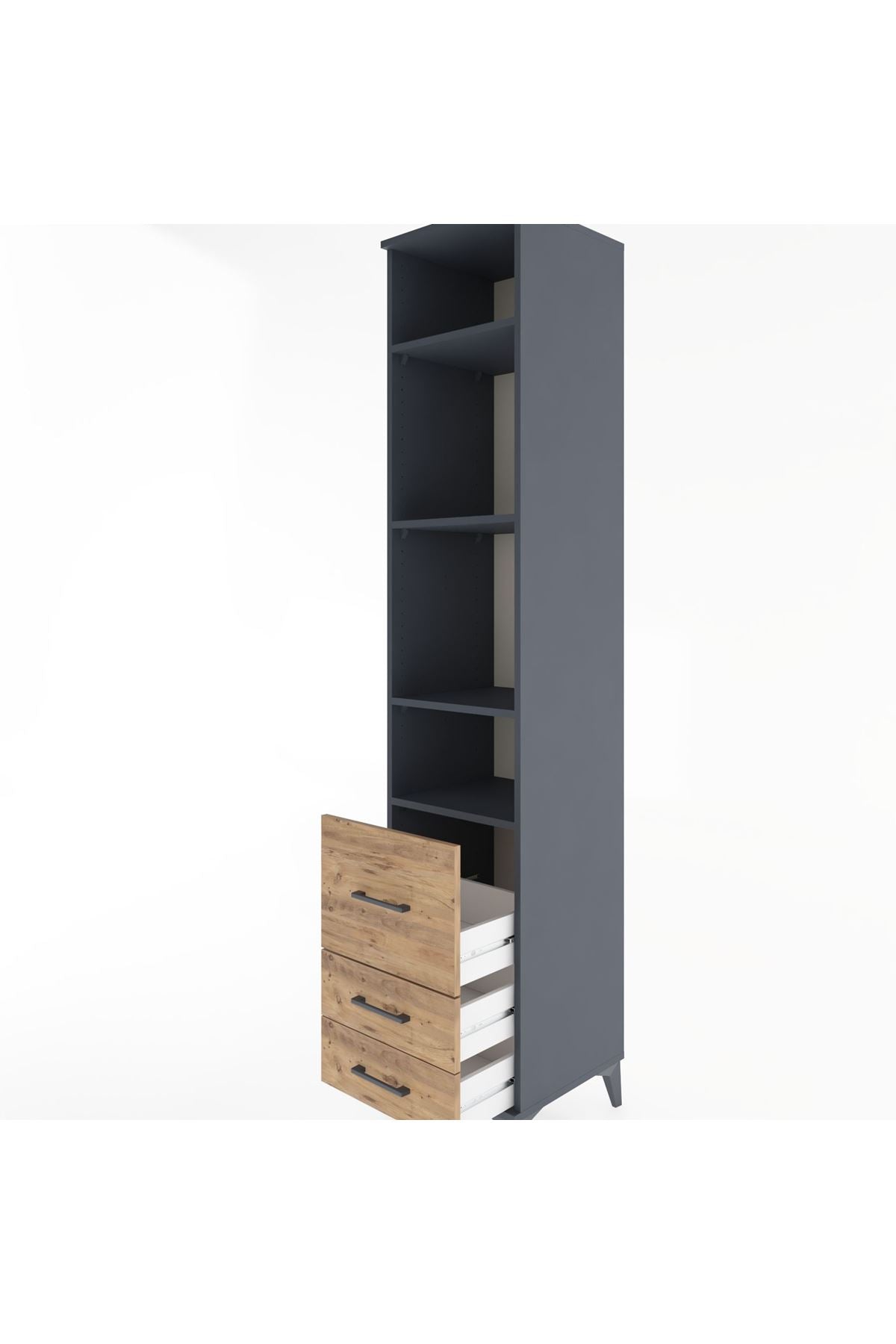 Hyperion Dolap 4 Raflı 3 Çekmeceli 44x44x221 - S61M041V6B