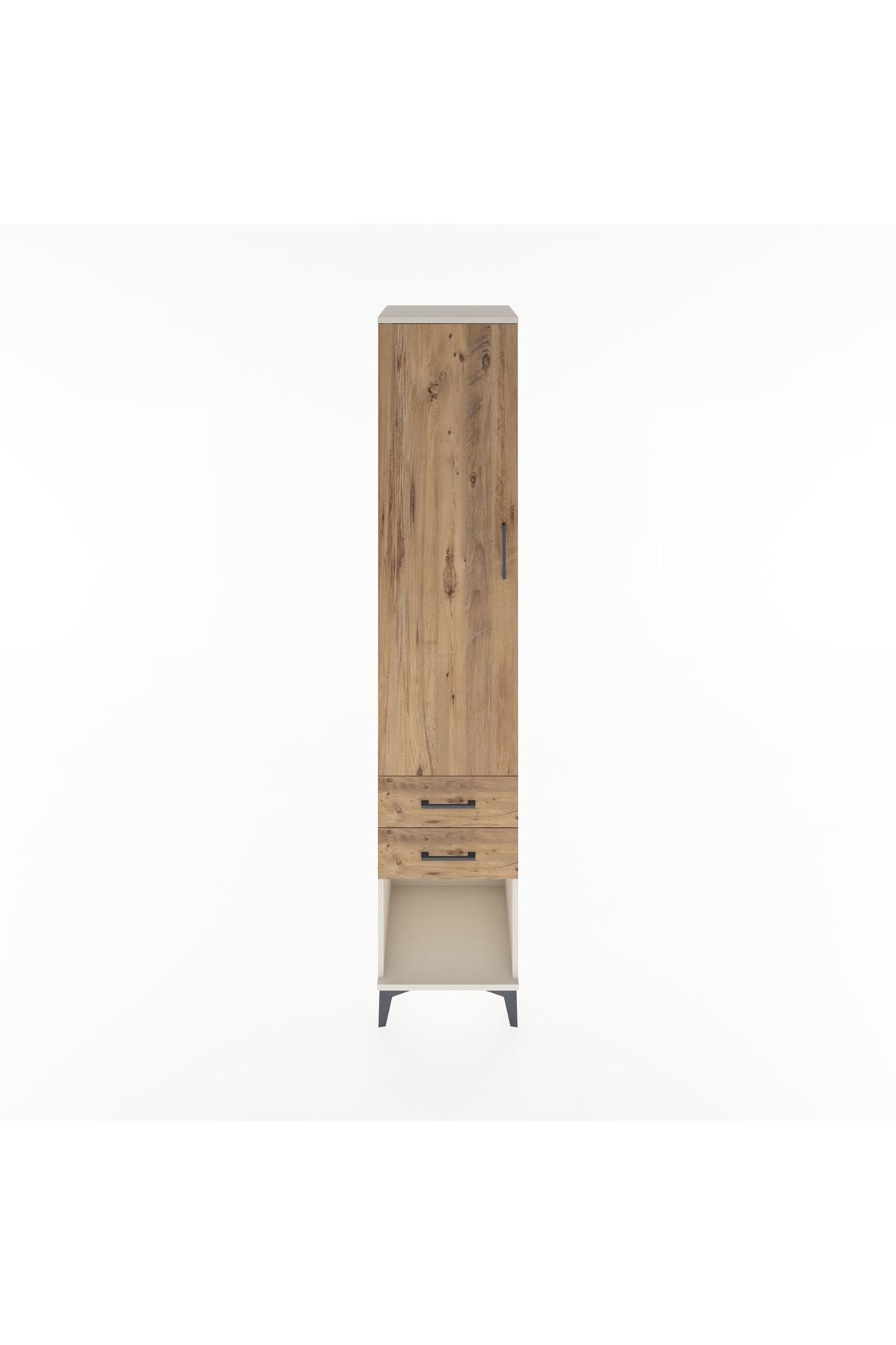 Hyperion Dolap 2 Raflı 2 Çekmeceli Tek Askılı 44x44x221 Aytaşı-Çam