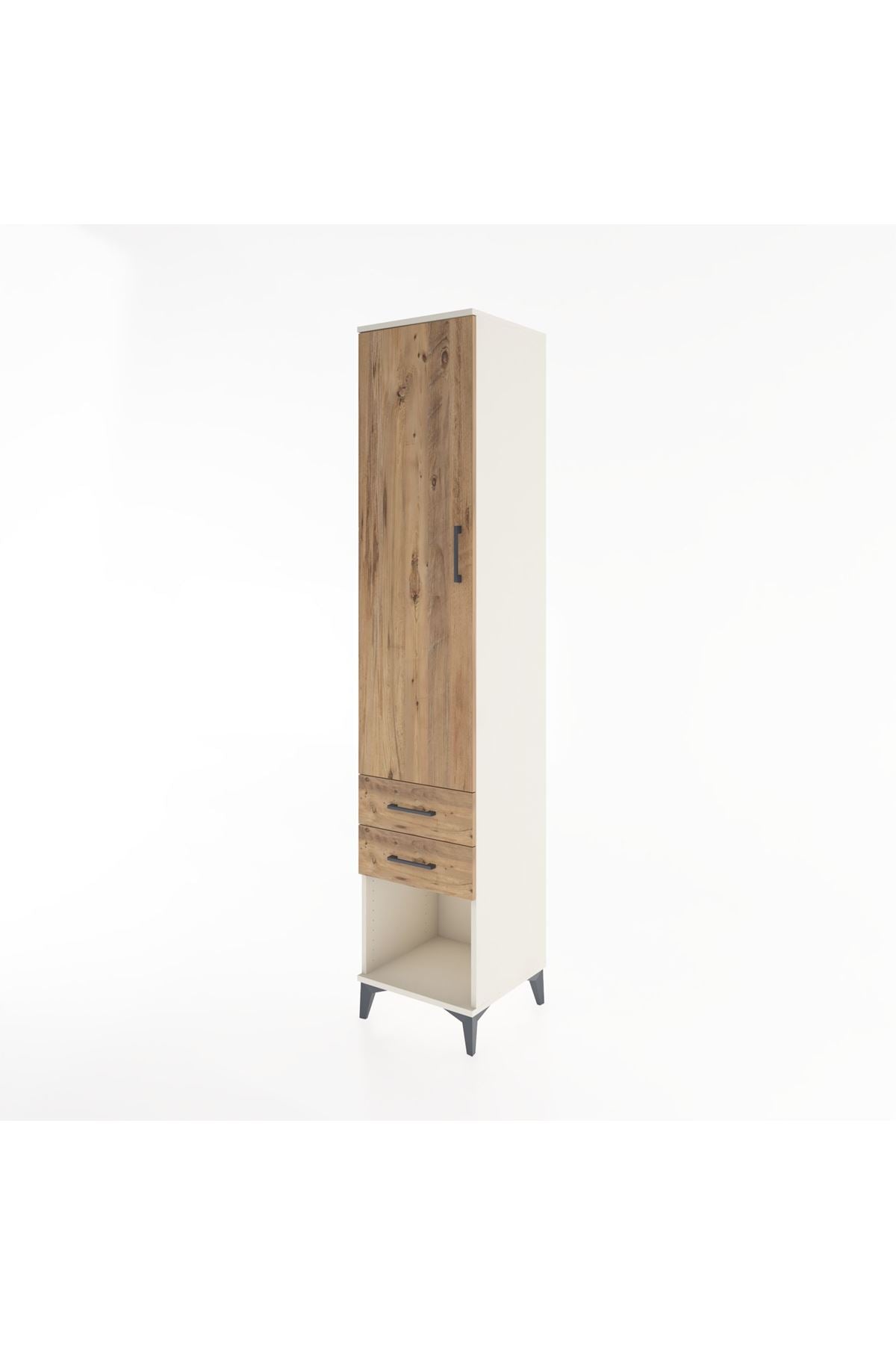 Hyperion Dolap 2 Raflı 2 Çekmeceli Tek Askılı 44x44x221 Aytaşı-Çam