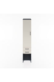 Hyperion Dolap 2 Raflı 2 Çekmeceli Tek Askılı 44x44x221 Antrasit-Aytaşı