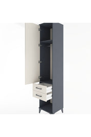 Hyperion Dolap 2 Raflı 2 Çekmeceli Tek Askılı 44x44x221 Antrasit-Aytaşı