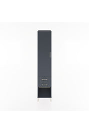 Hyperion Dolap 2 Raflı 2 Çekmeceli Tek Askılı 44x44x221 Antrasit-Antrasit